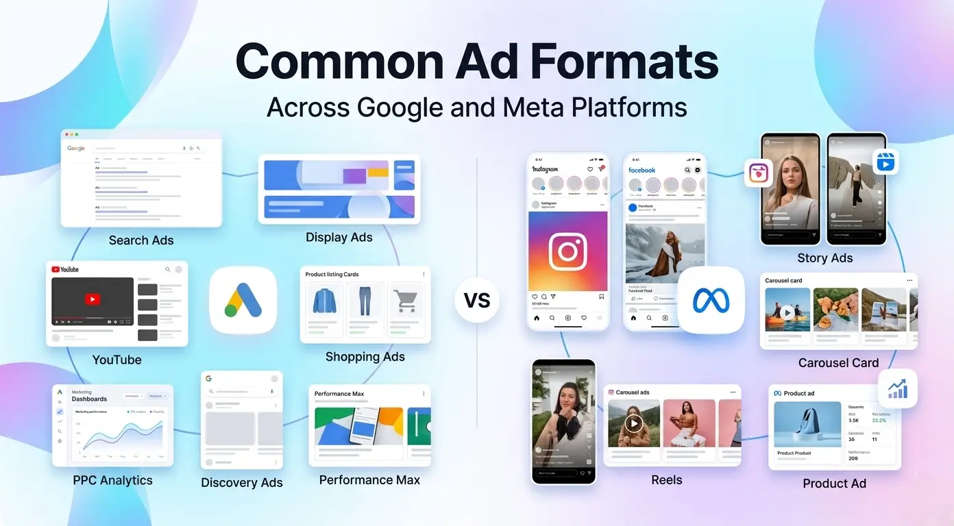 Google and Meta Ad Formats Comparison