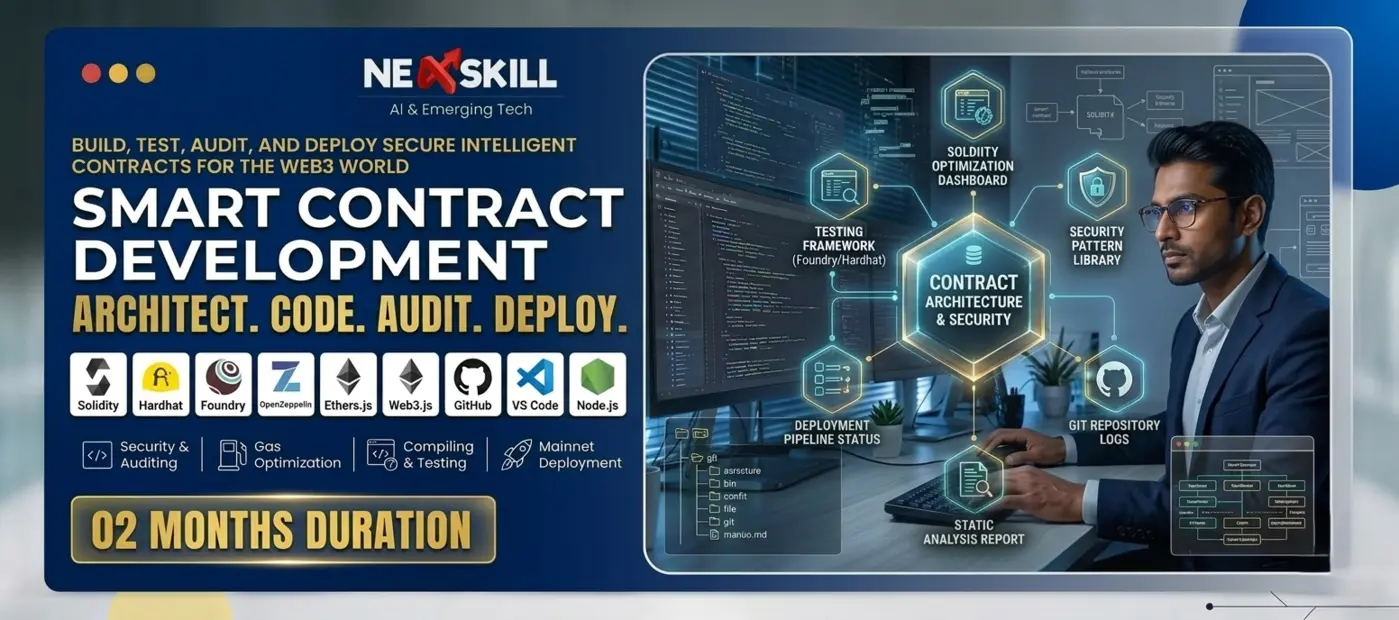 Smart Contract Development : Solidity, Security, Testing & Deployment Mastery